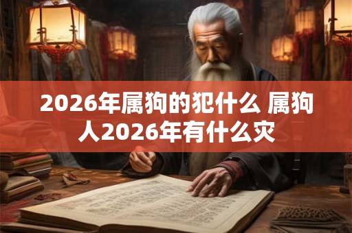 2026年属狗的犯什么 属狗人2026年有什么灾