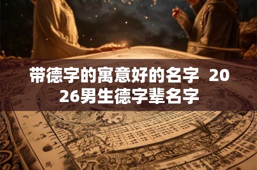 带德字的寓意好的名字  2026男生德字辈名字