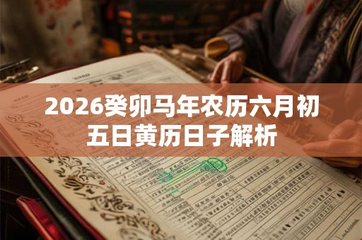 2026癸卯马年农历六月初五日黄历日子解析