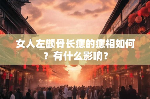 女人左颧骨长痣的痣相如何？有什么影响？