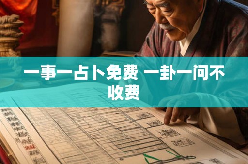 一事一占卜免费 一卦一问不收费