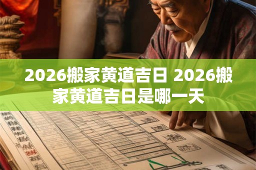 2026搬家黄道吉日 2026搬家黄道吉日是哪一天