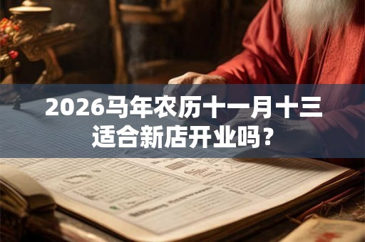 2026马年农历十一月十三适合新店开业吗？