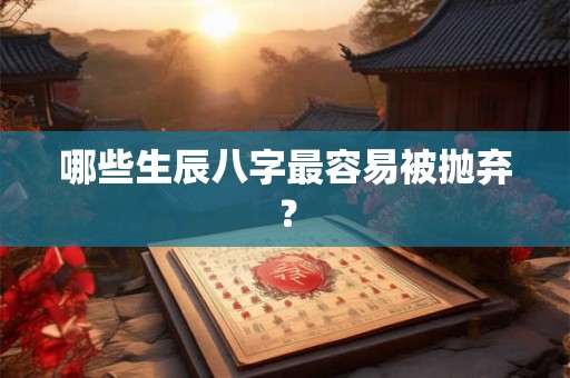 哪些生辰八字最容易被抛弃？