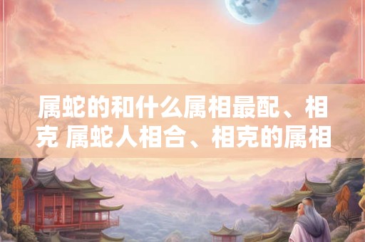 属蛇的和什么属相最配、相克 属蛇人相合、相克的属相有哪些