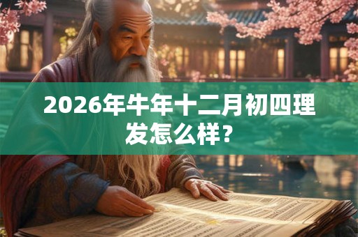2026年牛年十二月初四理发怎么样？