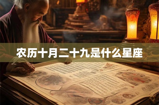 农历十月二十九是什么星座
