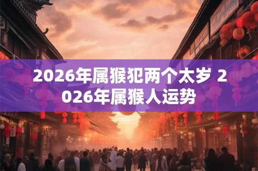 2026年属猴犯两个太岁 2026年属猴人运势