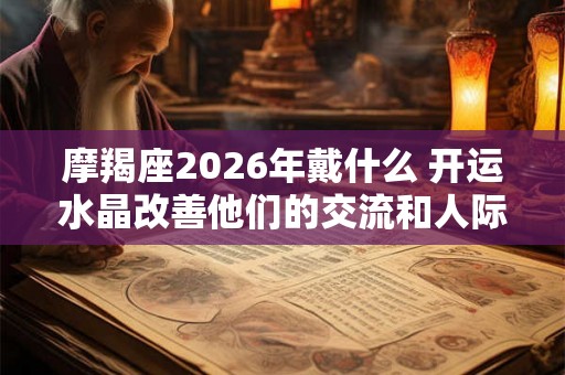 摩羯座2026年戴什么 开运水晶改善他们的交流和人际