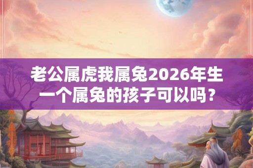 老公属虎我属兔2026年生一个属兔的孩子可以吗？
