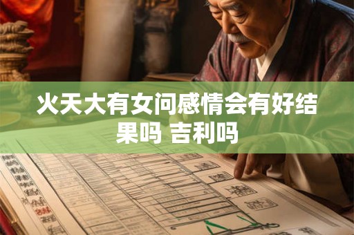 火天大有女问感情会有好结果吗 吉利吗