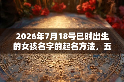 2026年7月18号巳时出生的女孩名字的起名方法，五行是什么？