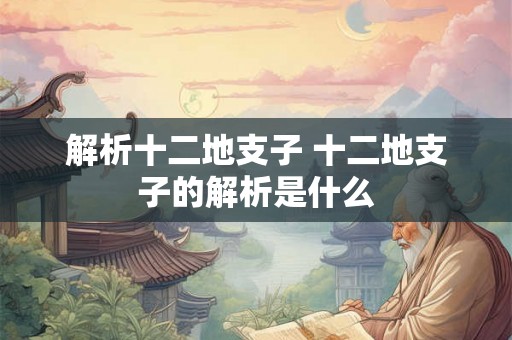 解析十二地支子 十二地支子的解析是什么
