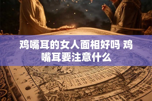 鸡嘴耳的女人面相好吗 鸡嘴耳要注意什么