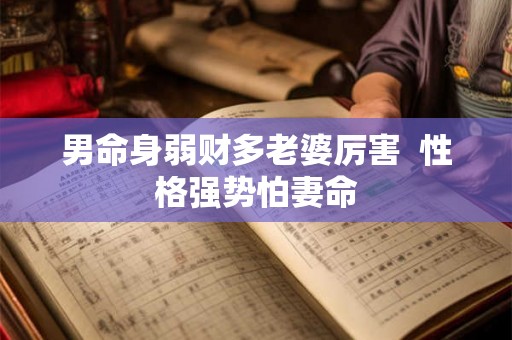 男命身弱财多老婆厉害  性格强势怕妻命
