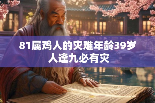 81属鸡人的灾难年龄39岁 人逢九必有灾