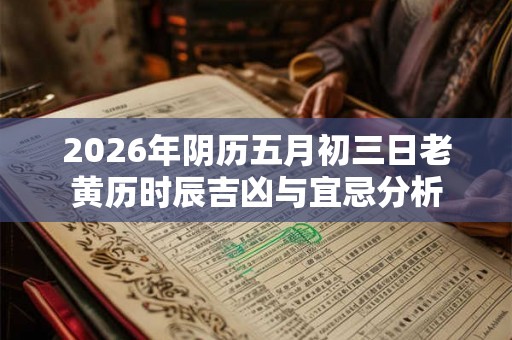 2026年阴历五月初三日老黄历时辰吉凶与宜忌分析