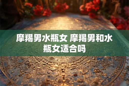 摩羯男水瓶女 摩羯男和水瓶女适合吗