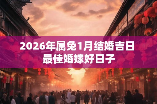 2026年属兔1月结婚吉日 最佳婚嫁好日子