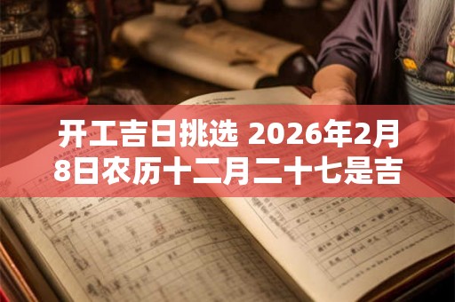 开工吉日挑选 2026年2月8日农历十二月二十七是吉日良辰吗 开工吉日挑选 2026年2月8日农历十二月二十七是吉日良辰吗
