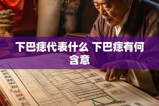 下巴痣代表什么 下巴痣有何含意