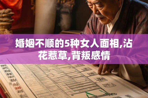 婚姻不顺的5种女人面相,沾花惹草,背叛感情
