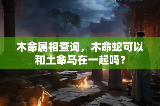 木命属相查询，木命蛇可以和土命马在一起吗？