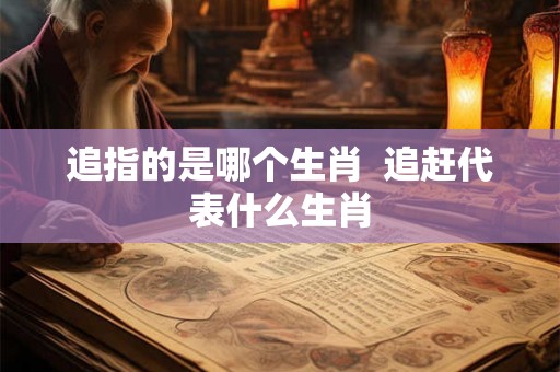 追指的是哪个生肖 追赶代表什么生肖 追指的是哪个生肖 追赶代表什么生肖