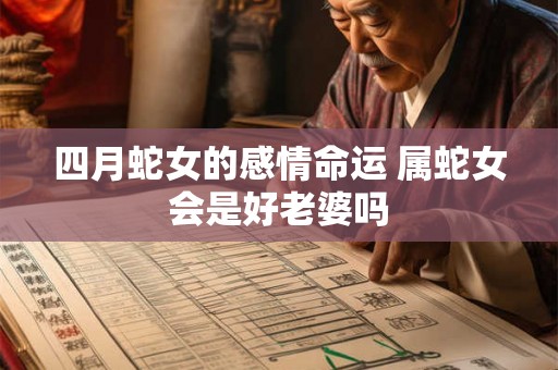 四月蛇女的感情命运 属蛇女会是好老婆吗