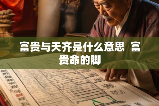 富贵与天齐是什么意思  富贵命的脚