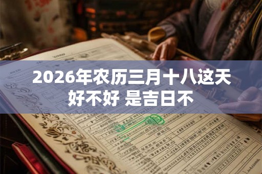 2026年农历三月十八这天好不好 是吉日不