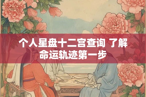 个人星盘十二宫查询 了解命运轨迹第一步