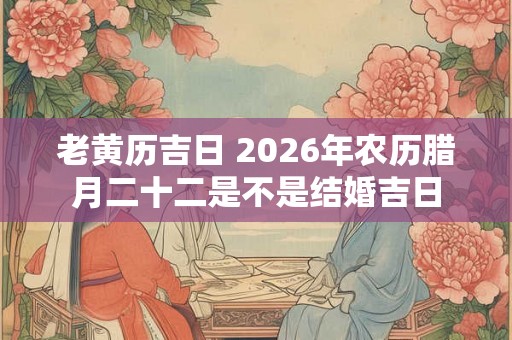 老黄历吉日 2026年农历腊月二十二是不是结婚吉日