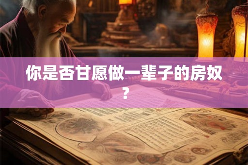 你是否甘愿做一辈子的房奴？