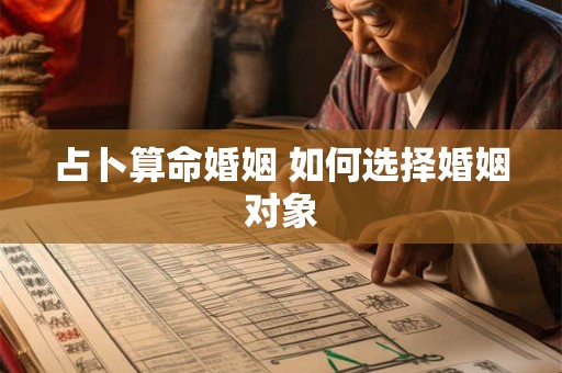 占卜算命婚姻 如何选择婚姻对象