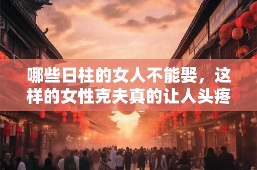 哪些日柱的女人不能娶，这样的女性克夫真的让人头疼！