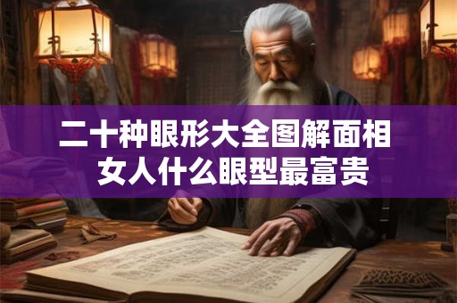 二十种眼形大全图解面相  女人什么眼型最富贵