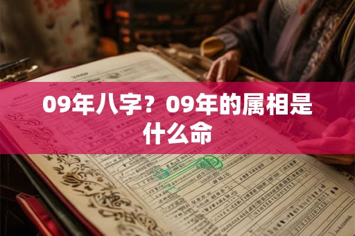 09年八字？09年的属相是什么命