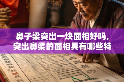 鼻子梁突出一块面相好吗,突出鼻梁的面相具有哪些特点？