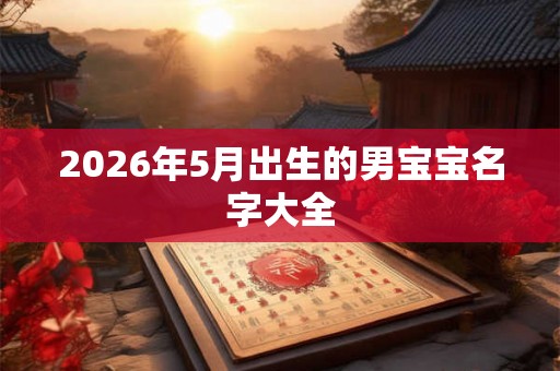 2026年5月出生的男宝宝名字大全