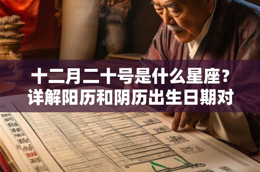 十二月二十号是什么星座?详解阳历和阴历出生日期对应的星座 十二月二十号是什么星座?详解阳历和阴历出生日期对应的星座