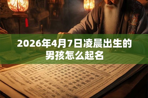 2026年4月7日凌晨出生的男孩怎么起名 2026年4月7日凌晨出生的男孩怎么起名