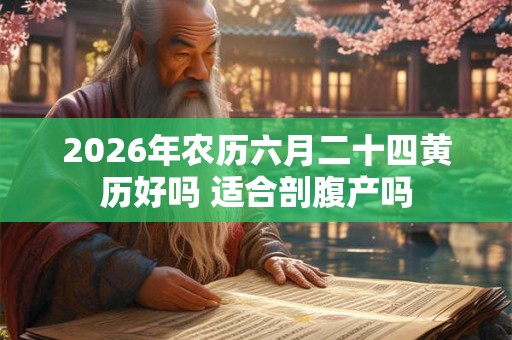 2026年农历六月二十四黄历好吗 适合剖腹产吗