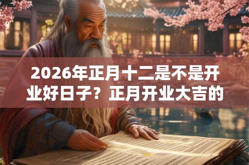 2026年正月十二是不是开业好日子?正月开业大吉的日子 2026年正月十二是不是开业好日子?正月开业大吉的日子