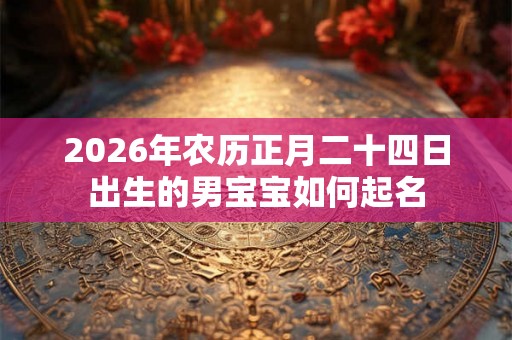 2026年农历正月二十四日出生的男宝宝如何起名