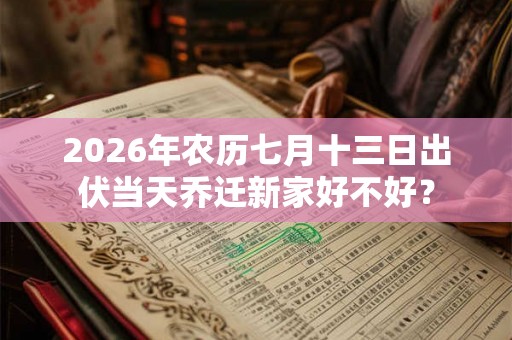 2026年农历七月十三日出伏当天乔迁新家好不好? 2026年农历七月十三日出伏当天乔迁新家好不好?