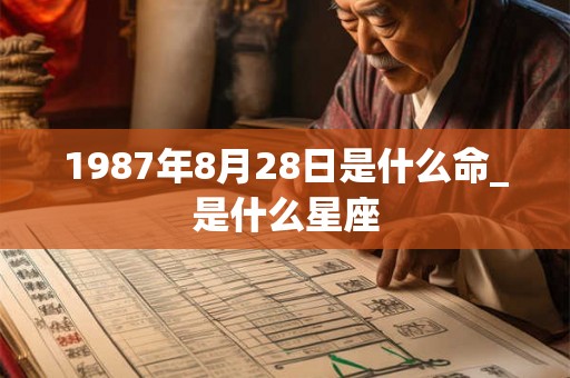 1987年8月28日是什么命_是什么星座