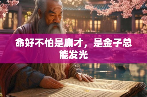 命好不怕是庸才,是金子总能发光 命好不怕是庸才,是金子总能发光