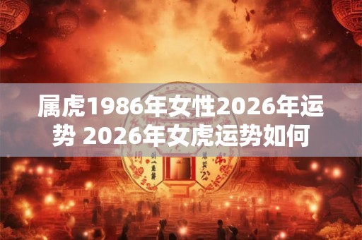 属虎1986年女性2026年运势 2026年女虎运势如何