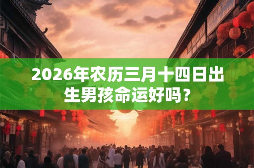 2026年农历三月十四日出生男孩命运好吗？